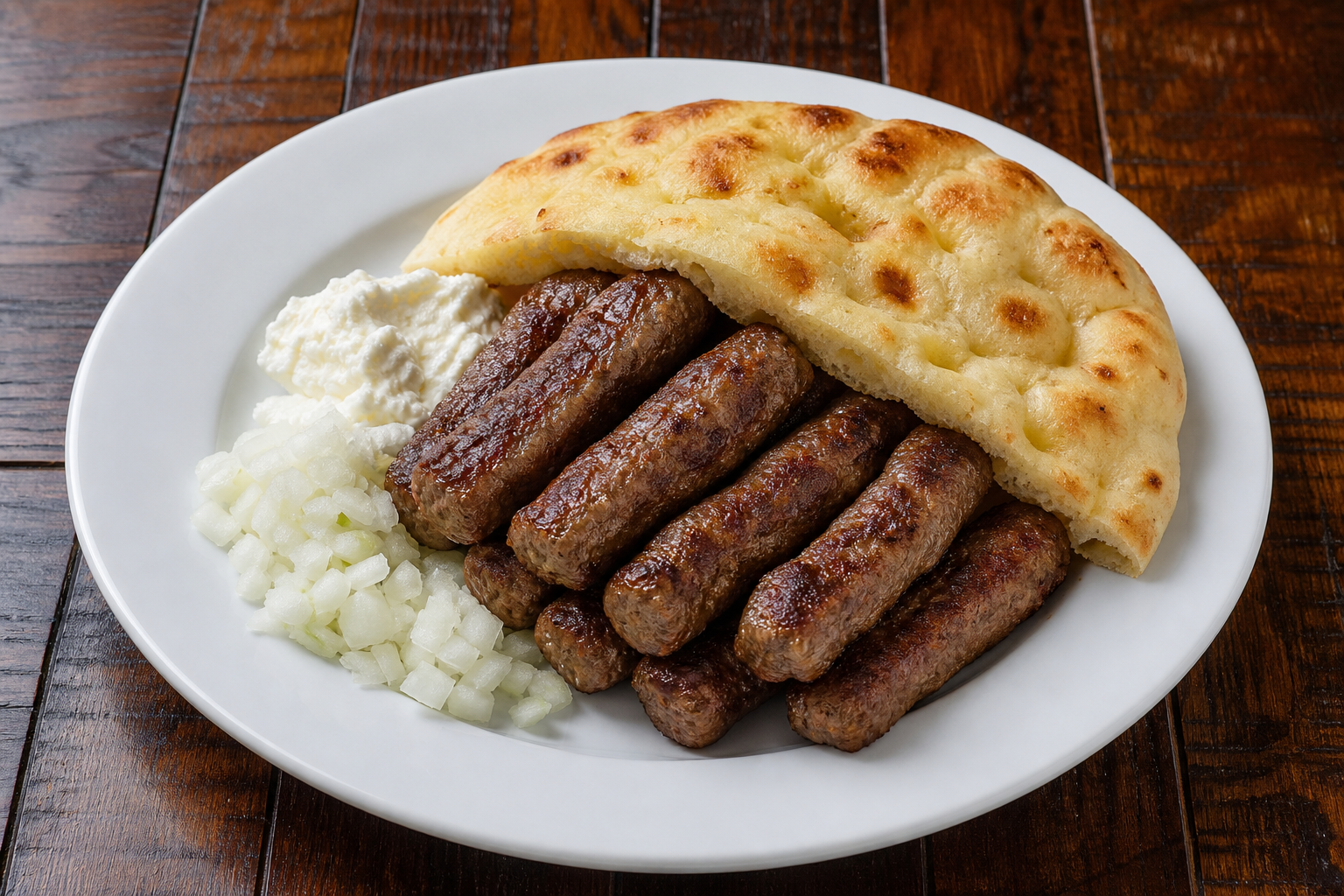 Photorealistic Serbian cevapi food image by VDAMO