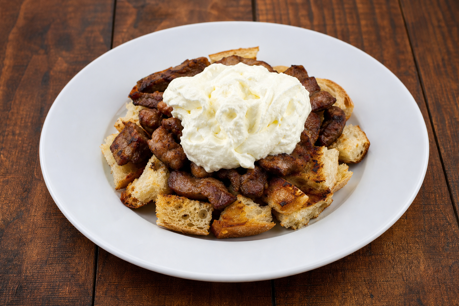 Kajmak plate — Serbia dish