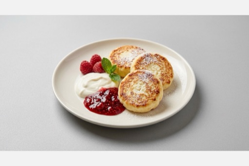 Photorealistic Syrniki P02 food image by VDAMO