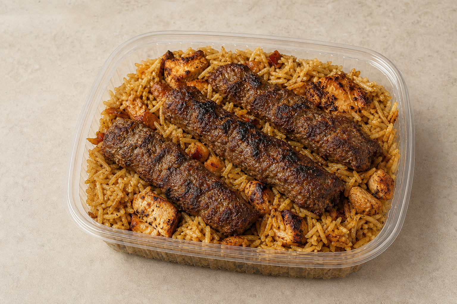 Photorealistic SA Grilled kofta meal middle-eastern P07 food image by VDAMO