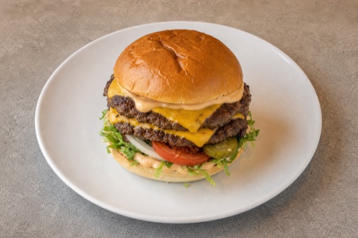SE Double cheese burger fast-food menu photo, Sweden menu images by VDAMO