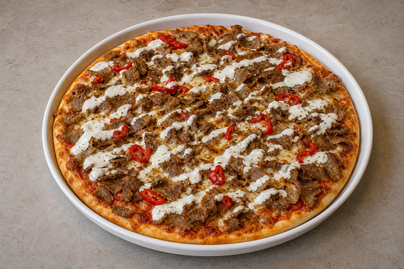 Photorealistic Kebab pizza P04 food image by VDAMO