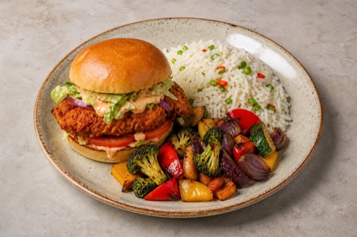 SE Spicy chicken sandwich fast-food P10 — Sweden dish