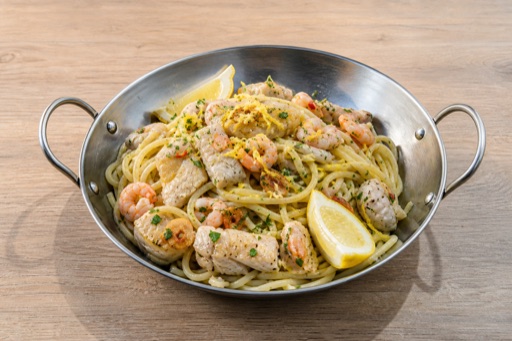 Photorealistic SE Seafood pasta bowl seafood P05 food image by VDAMO