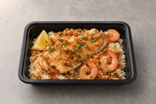 SG Seafood rice plate seafood P06 — Singapore dish