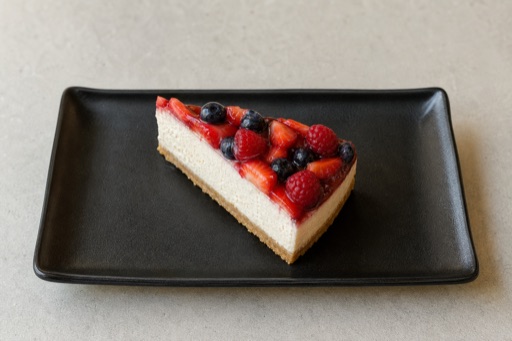 Photorealistic SK Fruit cheesecake slice dessert P02 food image by VDAMO
