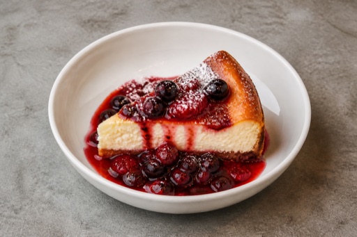 Photorealistic SK Fruit cheesecake slice dessert P04 food image by VDAMO