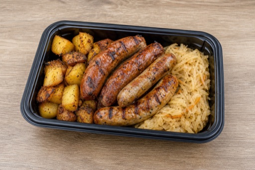 Photorealistic SK Grilled sausage meal eastern-european P06 food image by VDAMO