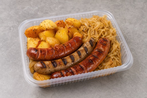 Photorealistic SK Grilled sausage meal eastern-european P07 food image by VDAMO