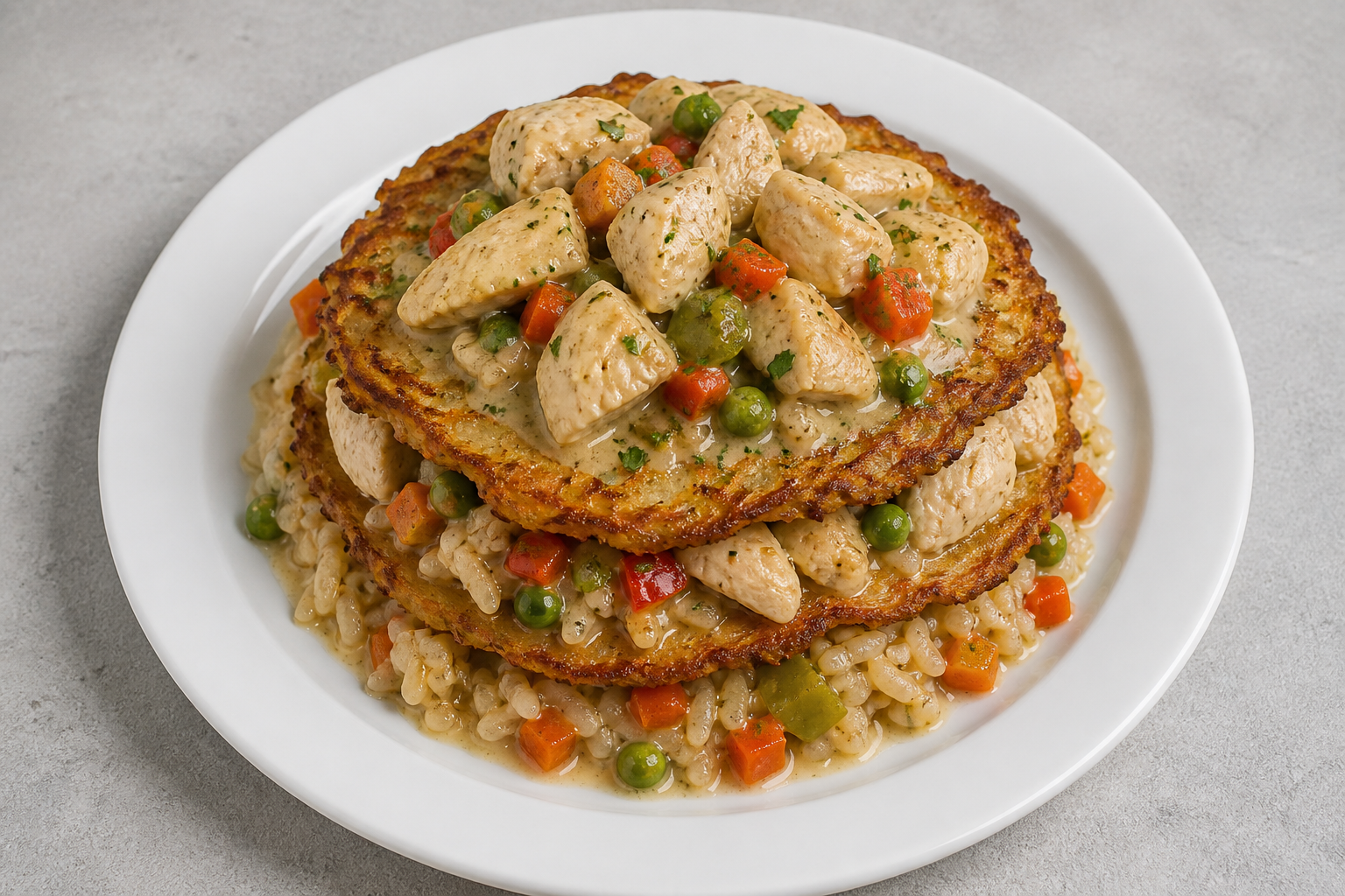Photorealistic SK Potato pancake stack eastern-european P01 food image by VDAMO