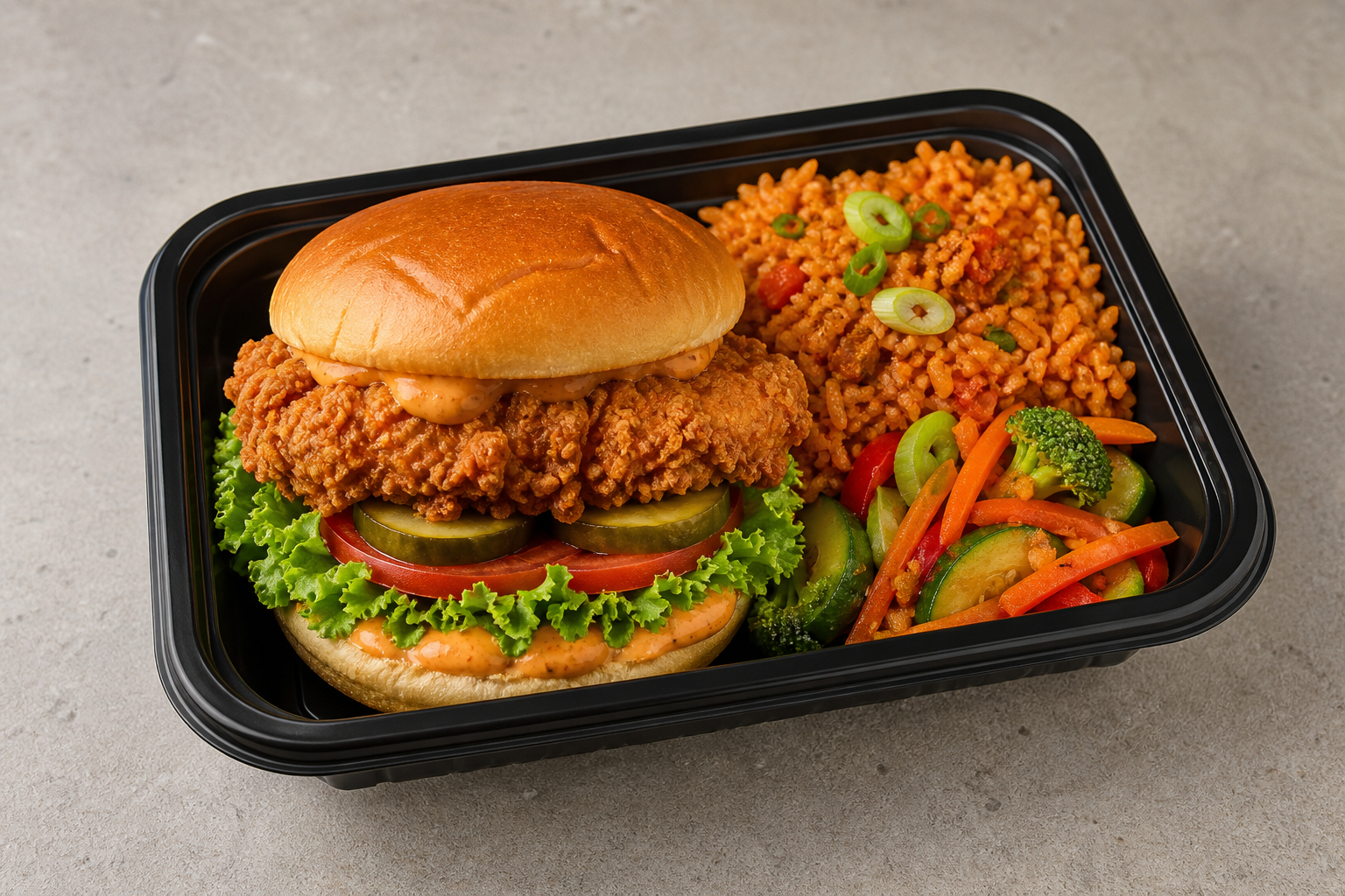 SK Spicy chicken sandwich fast-food P06 — Slovakia dish