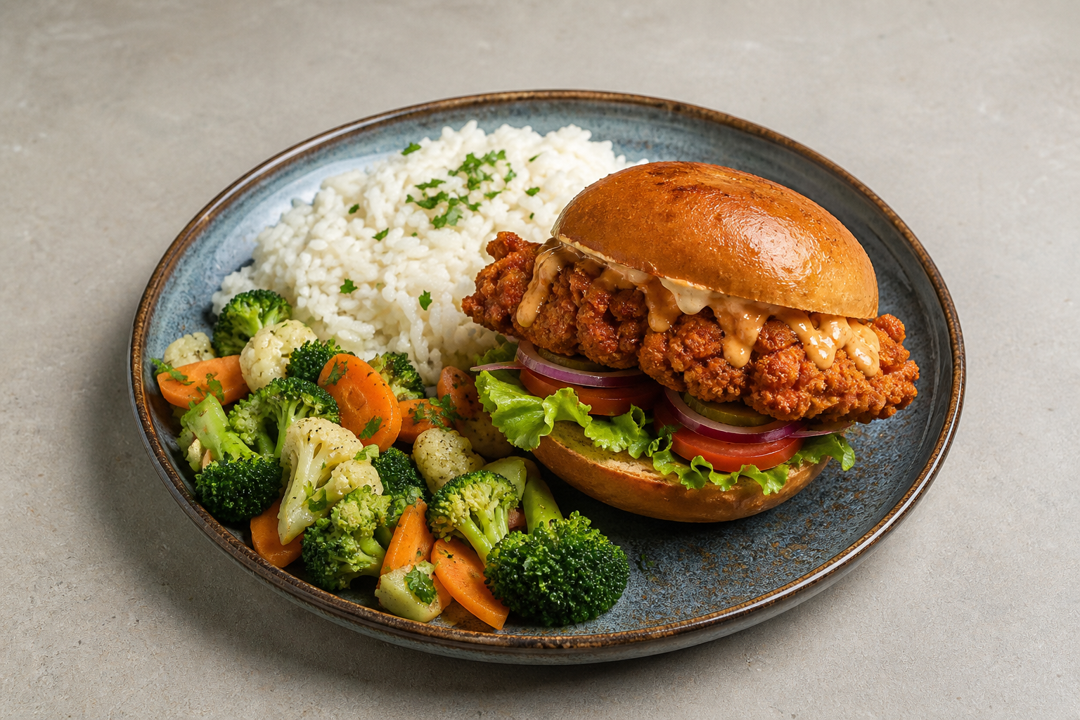 SK Spicy chicken sandwich fast-food P10 — Slovakia dish