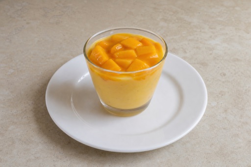 Photorealistic SV Mango pudding cup dessert P01 food image by VDAMO