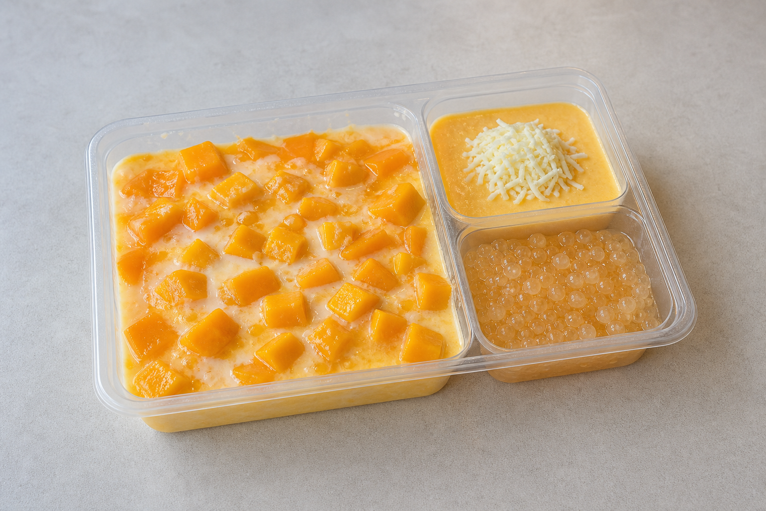 Photorealistic SV Mango pudding cup dessert P08 food image by VDAMO