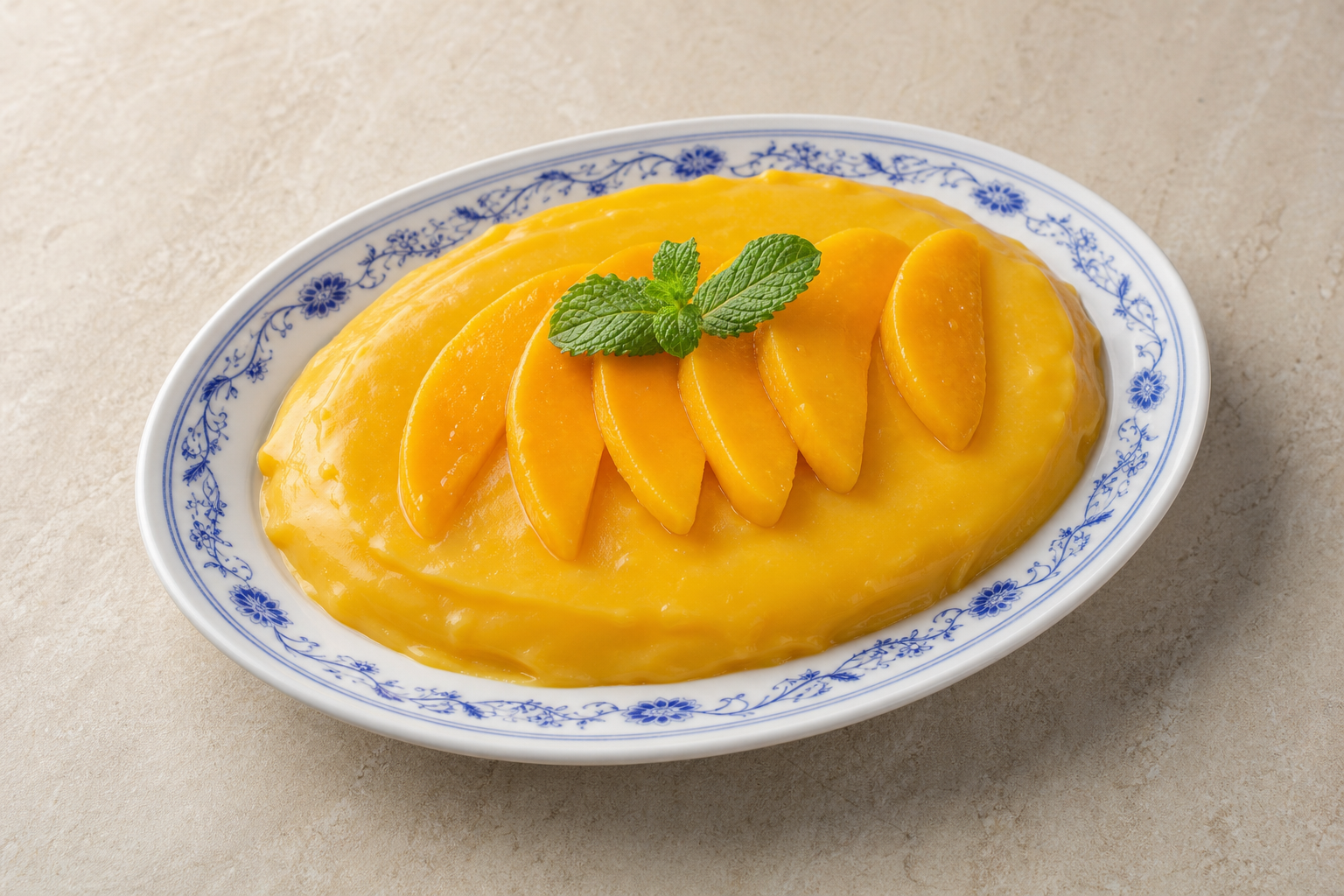 Photorealistic TH Mango pudding cup dessert P03 food image by VDAMO