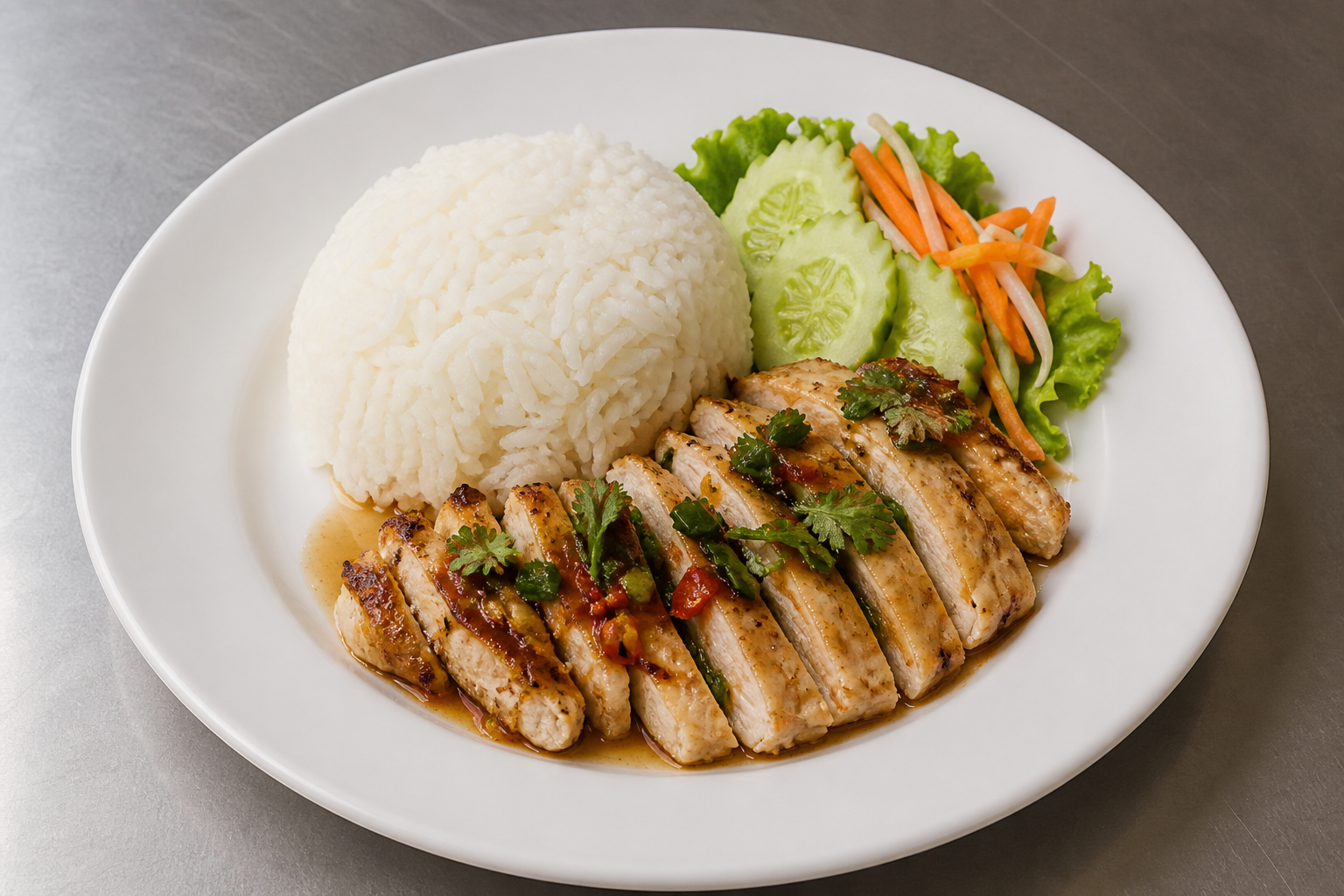 Photorealistic TH Chef special plate milk-tea P01 food image by VDAMO