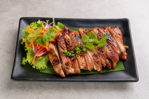 Photorealistic TH Grilled chicken meal milk-tea P02 food image by VDAMO