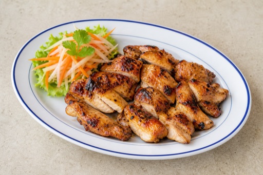 Photorealistic TH Grilled chicken meal milk-tea P03 food image by VDAMO