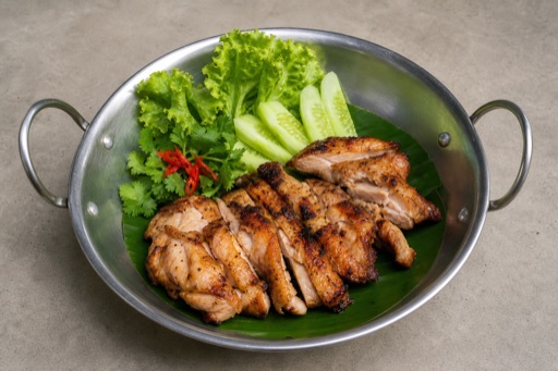 Photorealistic TH Grilled chicken meal milk-tea P05 food image by VDAMO
