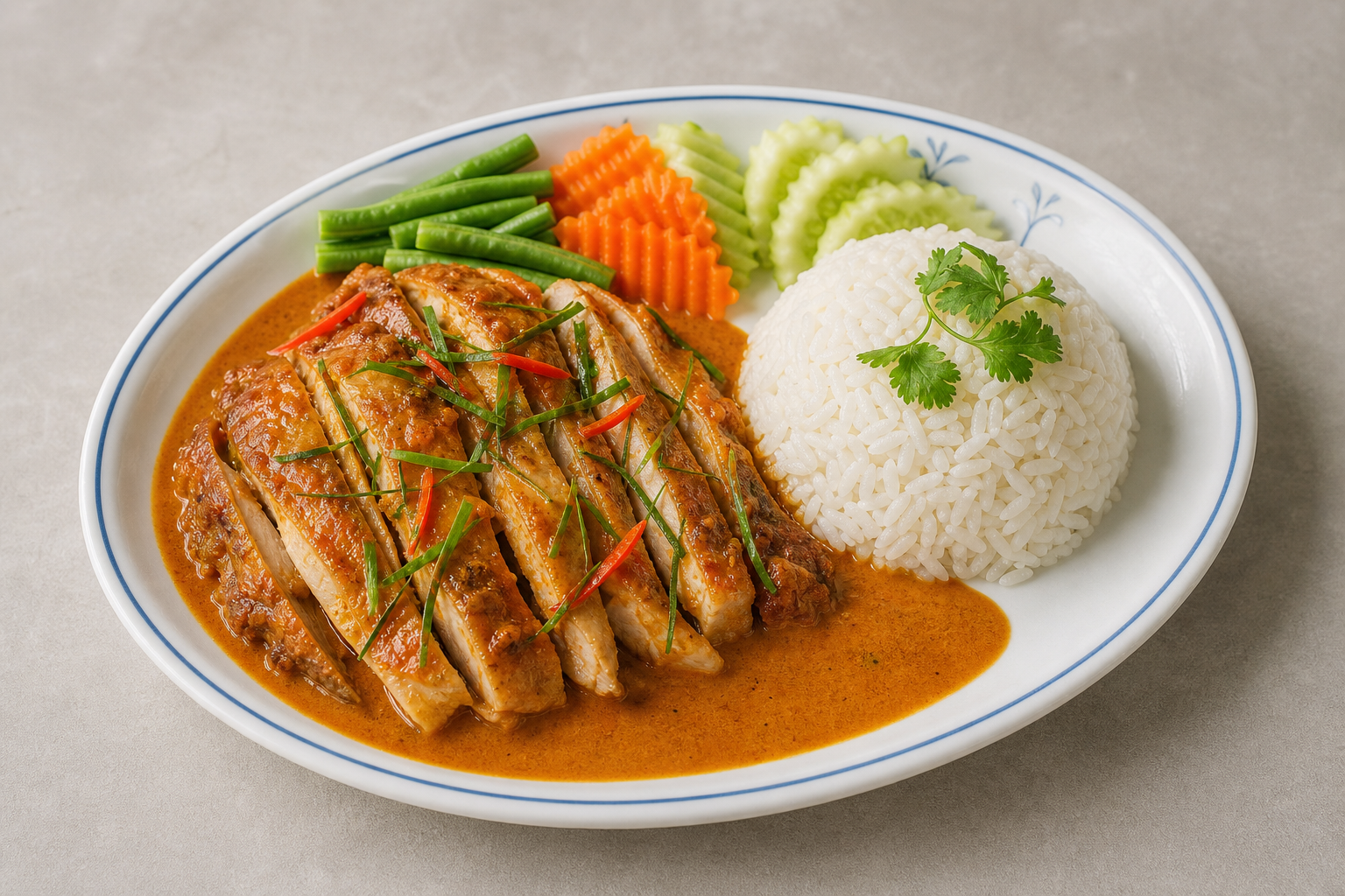 TH Signature rice plate milk-tea P03 — Thailand dish