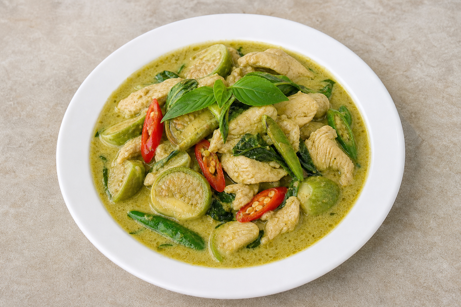 Photorealistic Thai green curry P01 food image by VDAMO