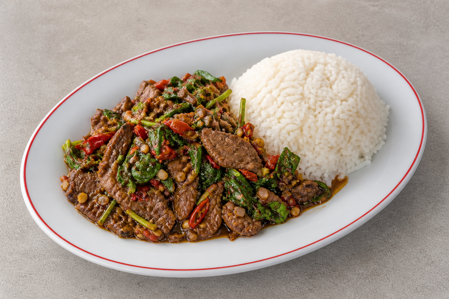 Photorealistic Pad krapow beef P03 food image by VDAMO