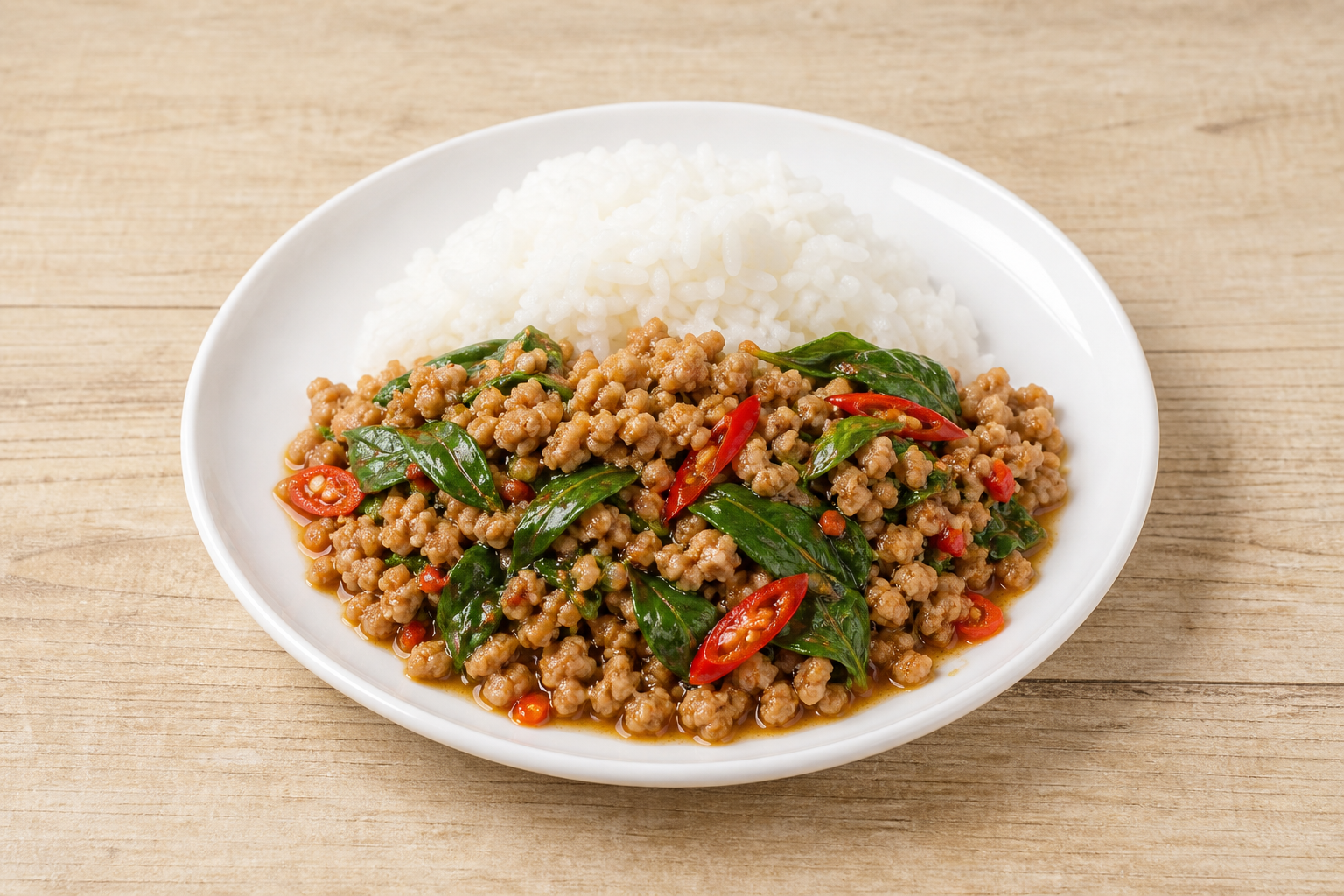 Photorealistic Pad krapow pork P09 food image by VDAMO
