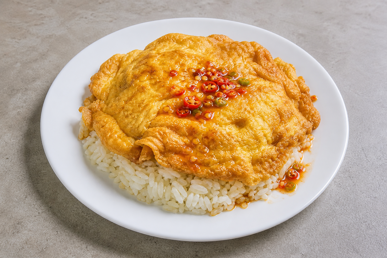 Photorealistic Thai omelette rice P01 food image by VDAMO