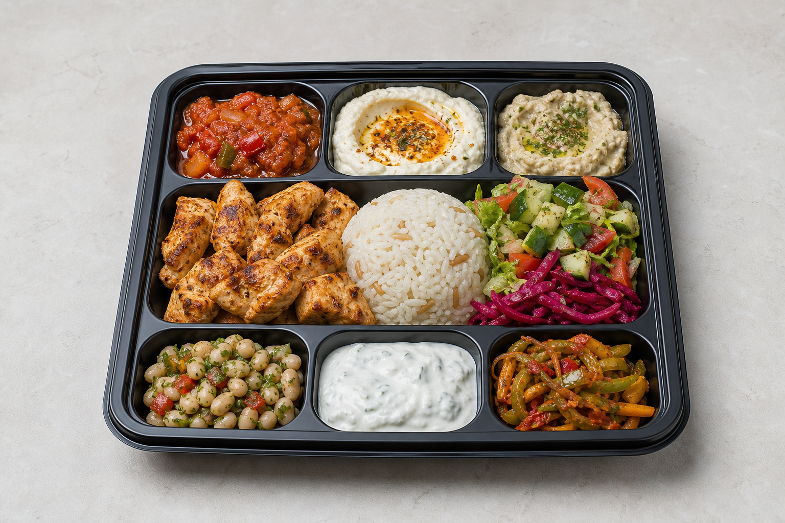 Photorealistic TR Mixed mezze platter middle-eastern P08 food image by VDAMO