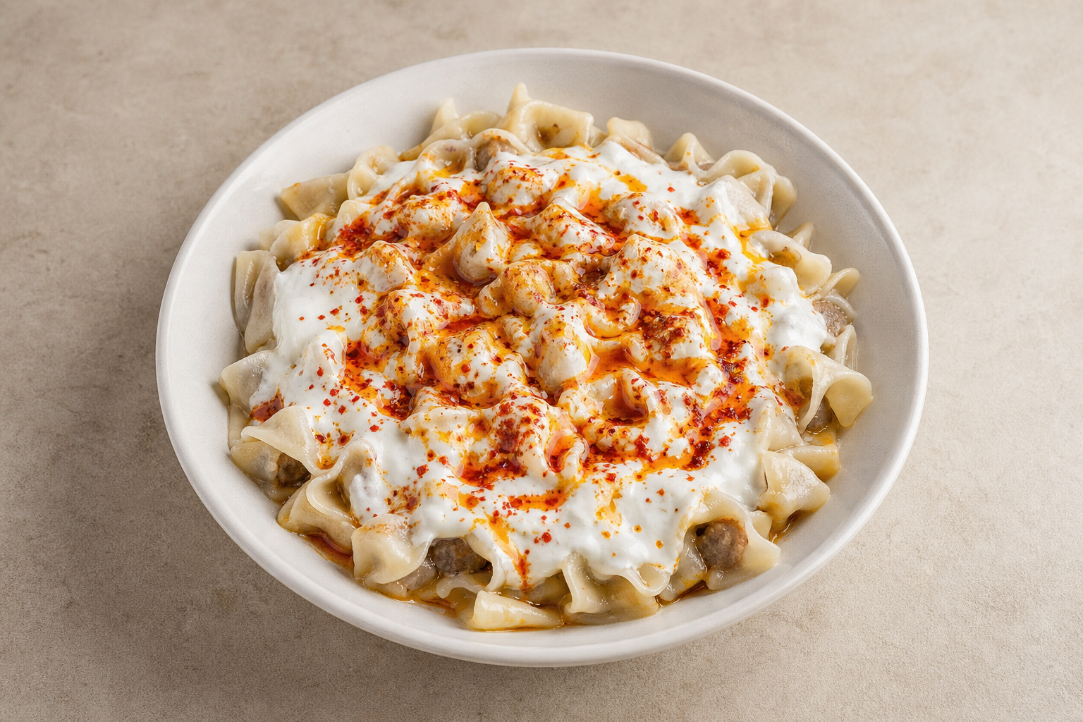 Photorealistic Turkish manti P04 food image by VDAMO