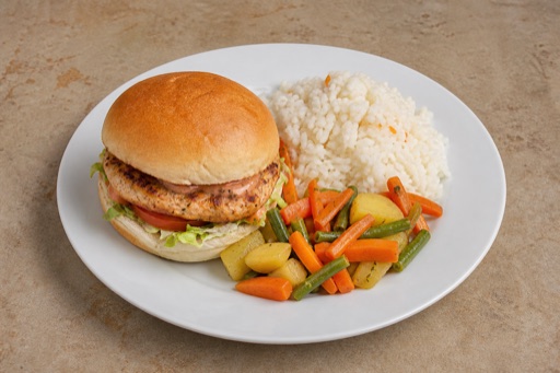 Photorealistic TZ Kids burger meal fast-food P09 food image by VDAMO
