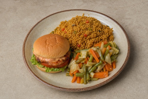 Photorealistic TZ Kids burger meal fast-food P10 food image by VDAMO