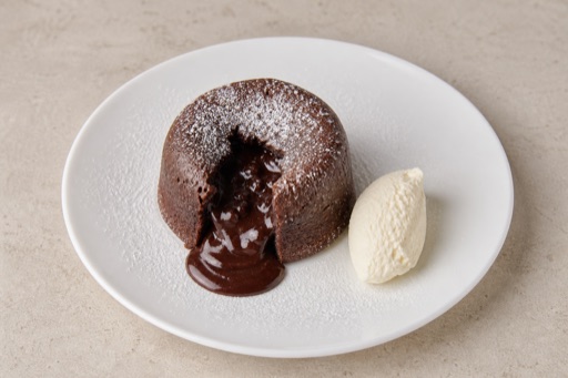 UA Chocolate lava cake dessert menu photo, Ukraine menu images by VDAMO