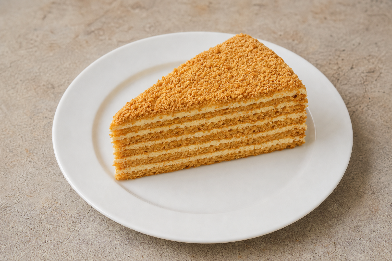 UA Honey cake slice dessert P01 — Ukraine dish