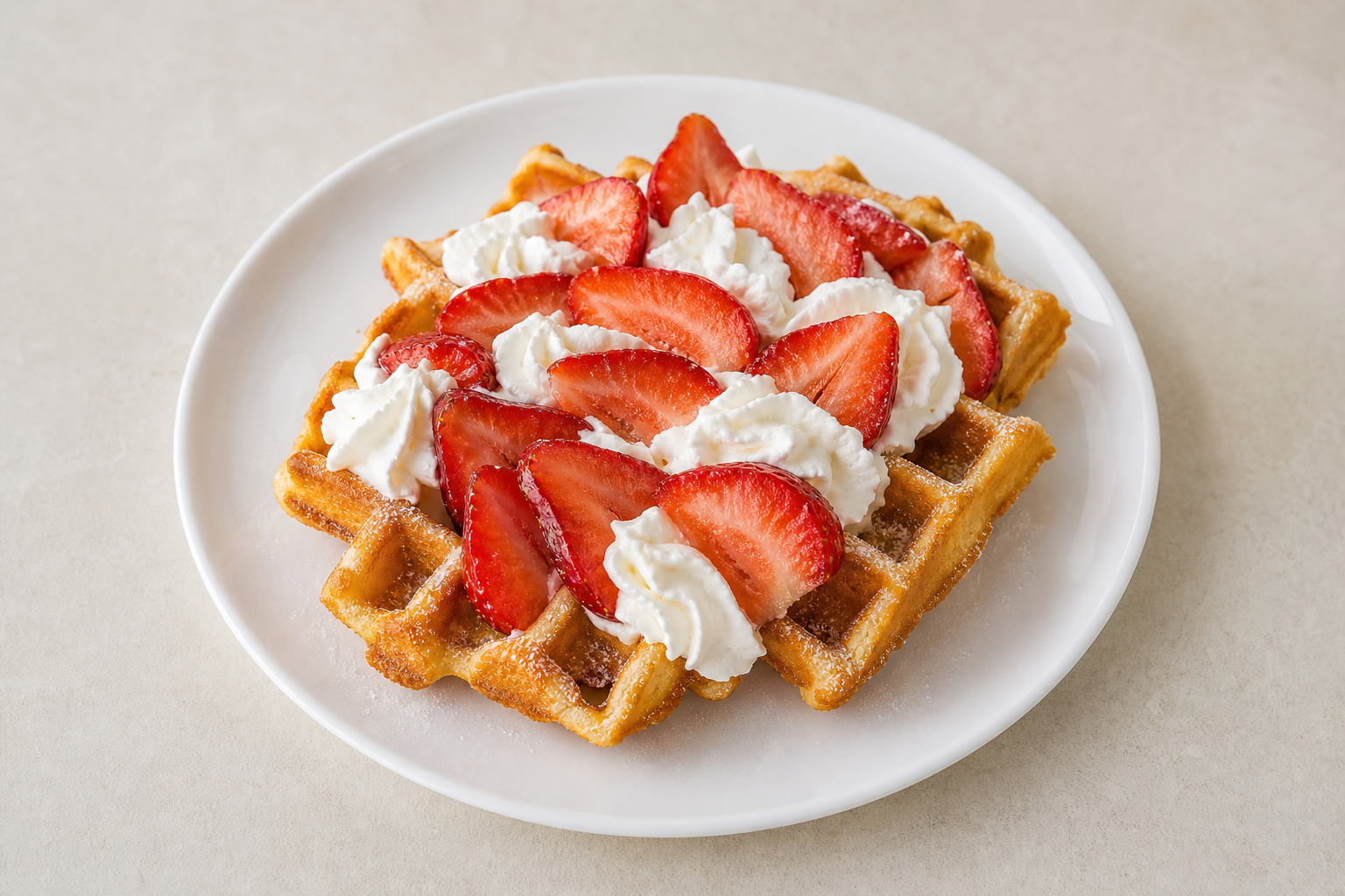 UA Strawberry cream waffle dessert P09 — Ukraine dish