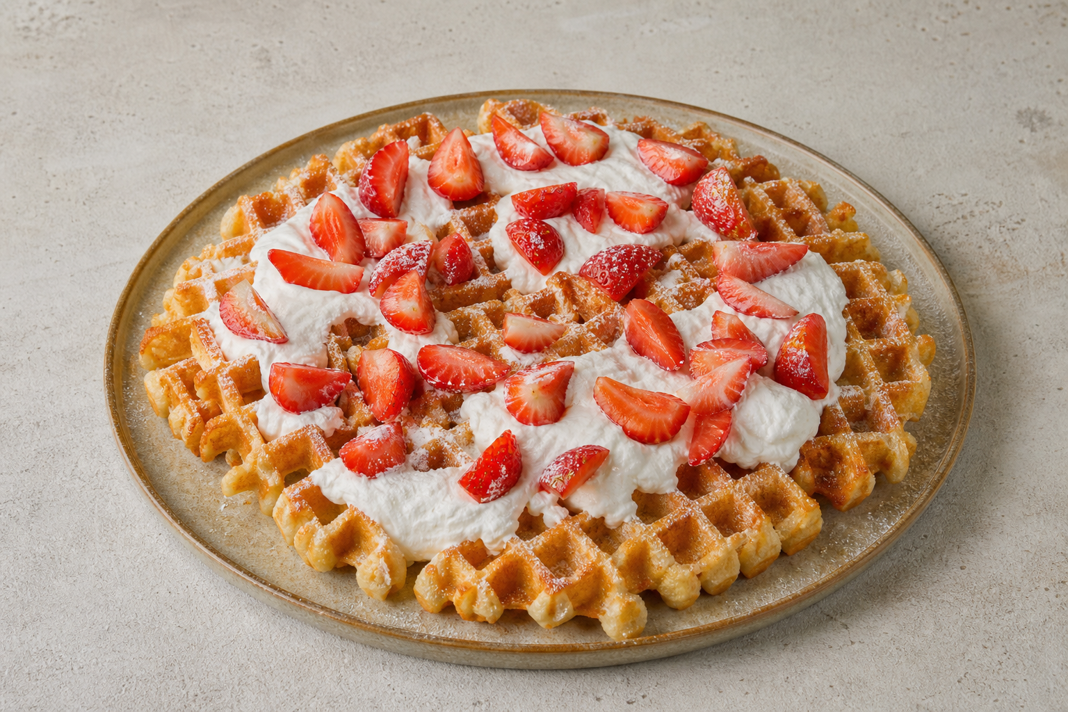 UA Strawberry cream waffle dessert P10 — Ukraine dish