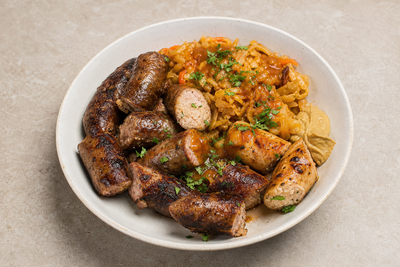 UA Grilled sausage meal eastern-european P04 — Ukraine dish