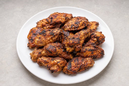 Photorealistic US Spiced grilled wings barbecue P01 food image by VDAMO