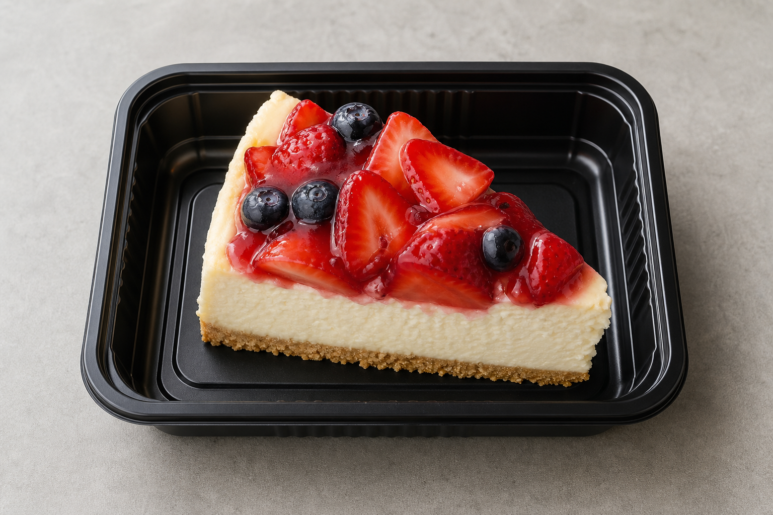 Photorealistic US Fruit cheesecake slice dessert P06 food image by VDAMO