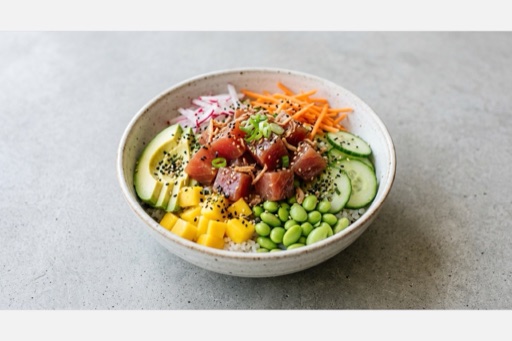 Photorealistic Poke bowl P03 food image by VDAMO