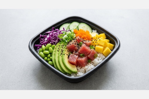 Photorealistic Poke bowl P08 food image by VDAMO