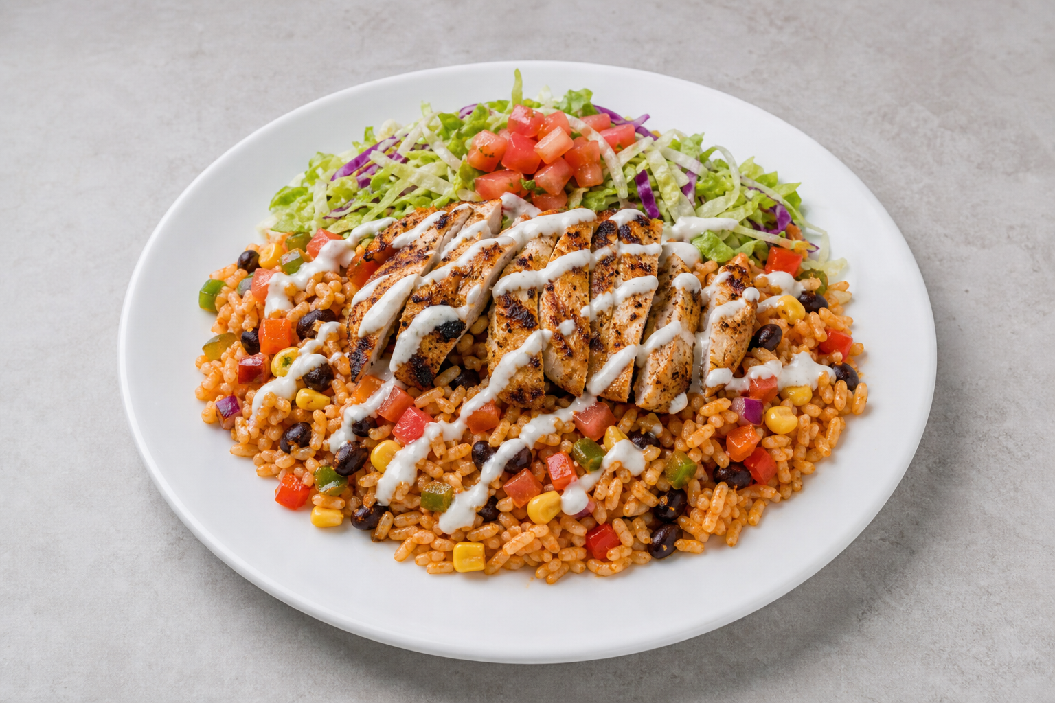 US Signature rice plate mexican P01 — United States dish
