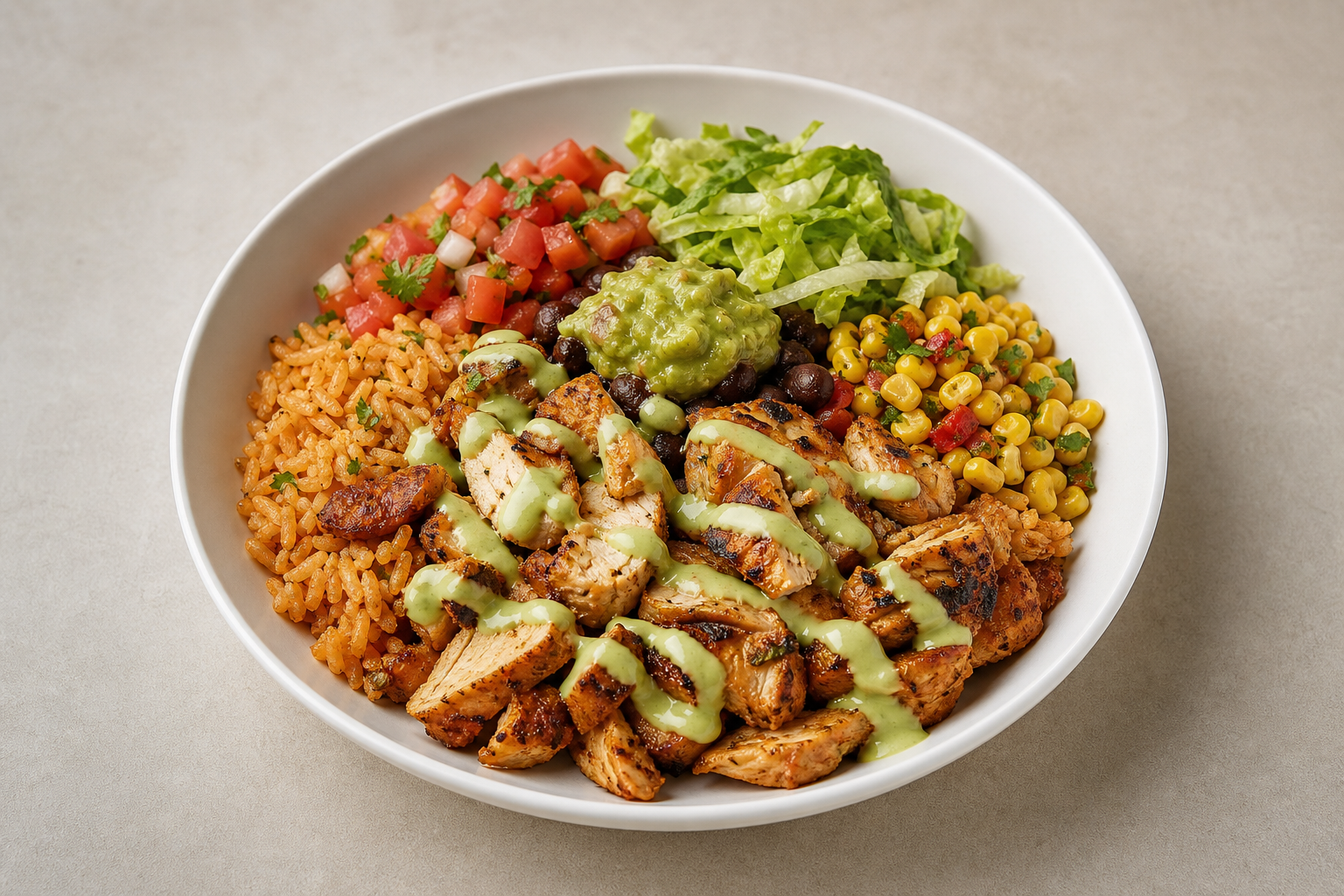 US Signature rice plate mexican P04 — United States dish
