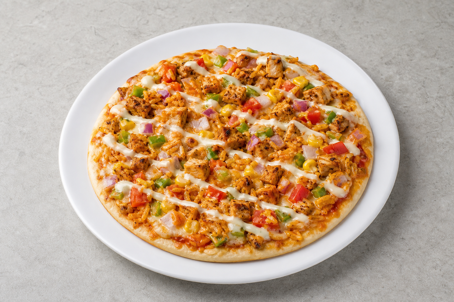 US Street food combo pizza P01 — United States dish