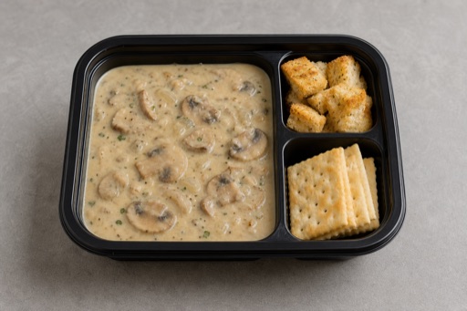 Photorealistic Cream of mushroom soup P08 food image by VDAMO
