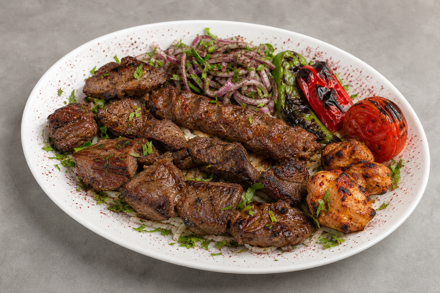 UY Smoky beef kebab plate barbecue P03 — Uruguay dish