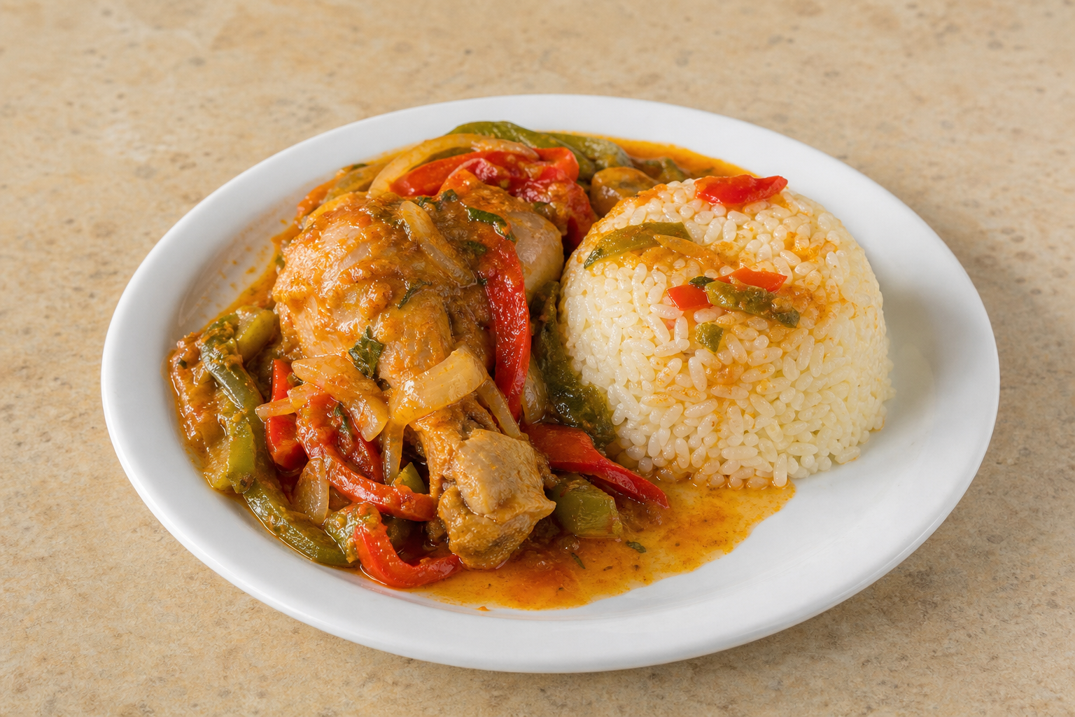 UY Signature rice plate latin P09 — Uruguay dish