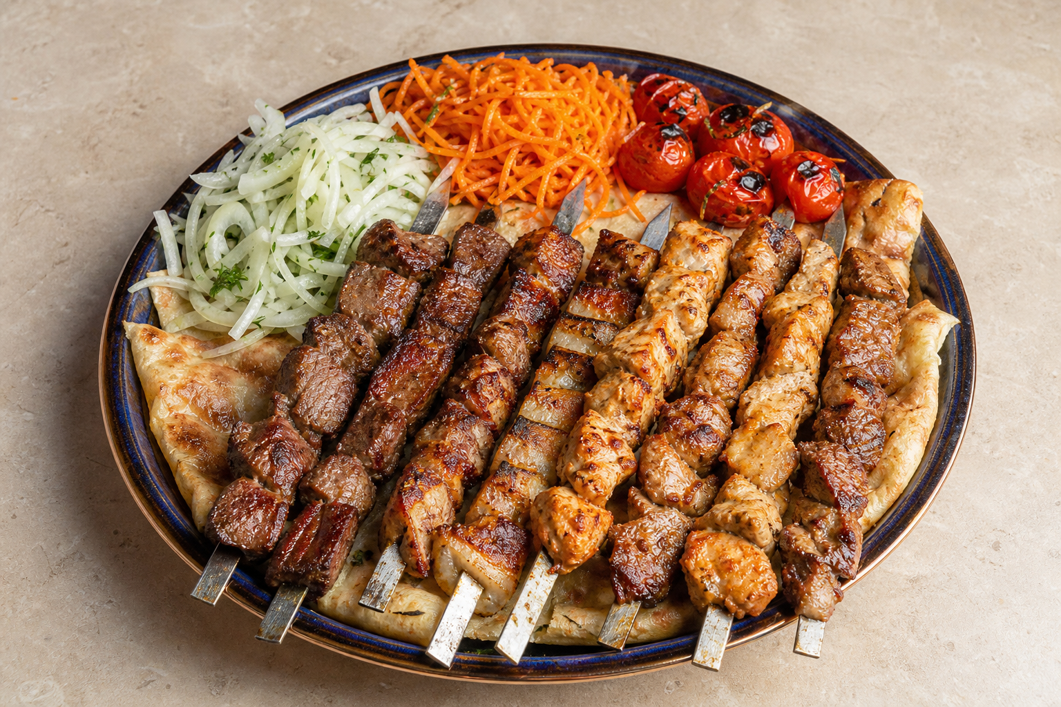 UZ Charcoal lamb skewers barbecue P10 — Uzbekistan dish