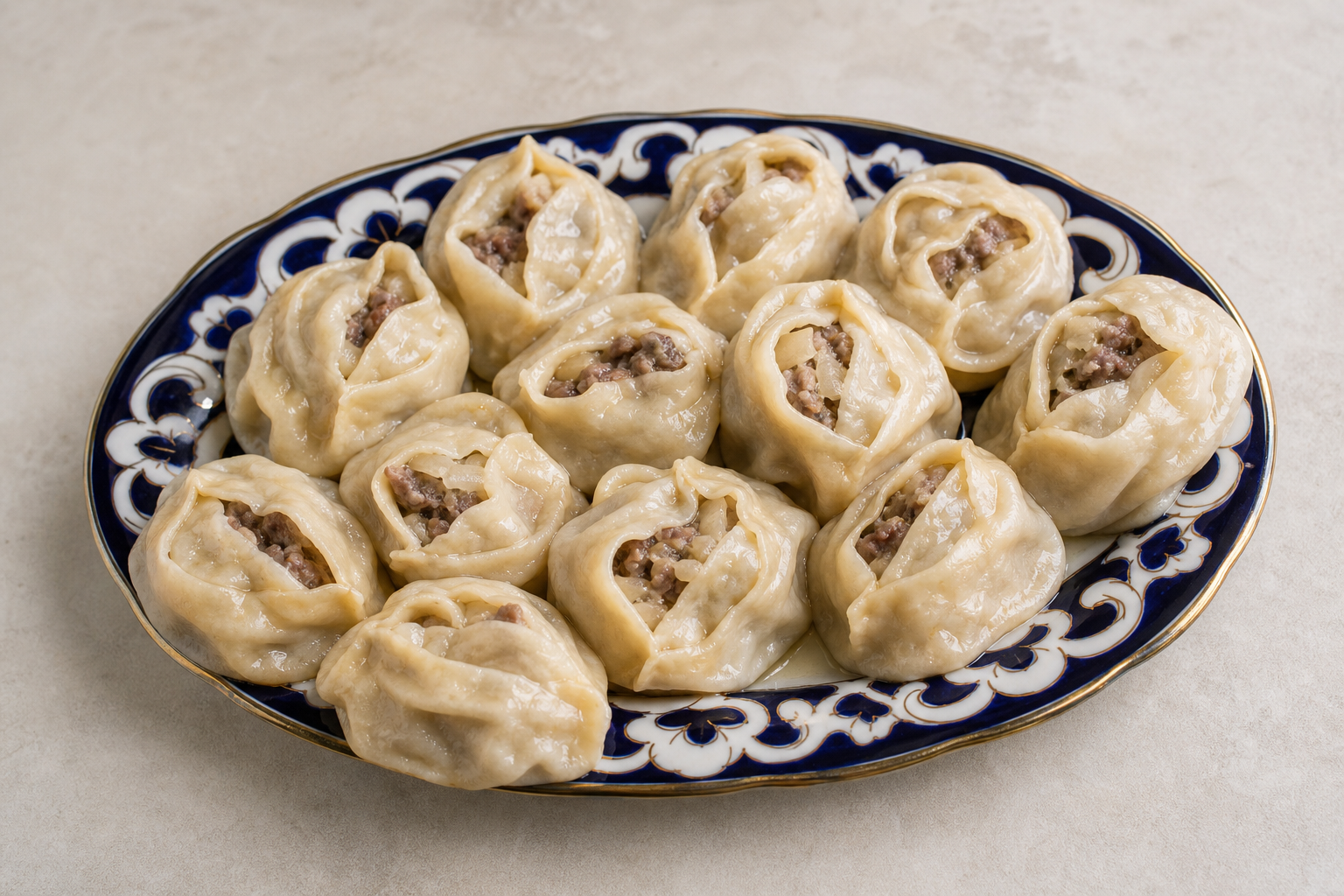 UZ Beef manty dumplings central-asian P03 — Uzbekistan dish