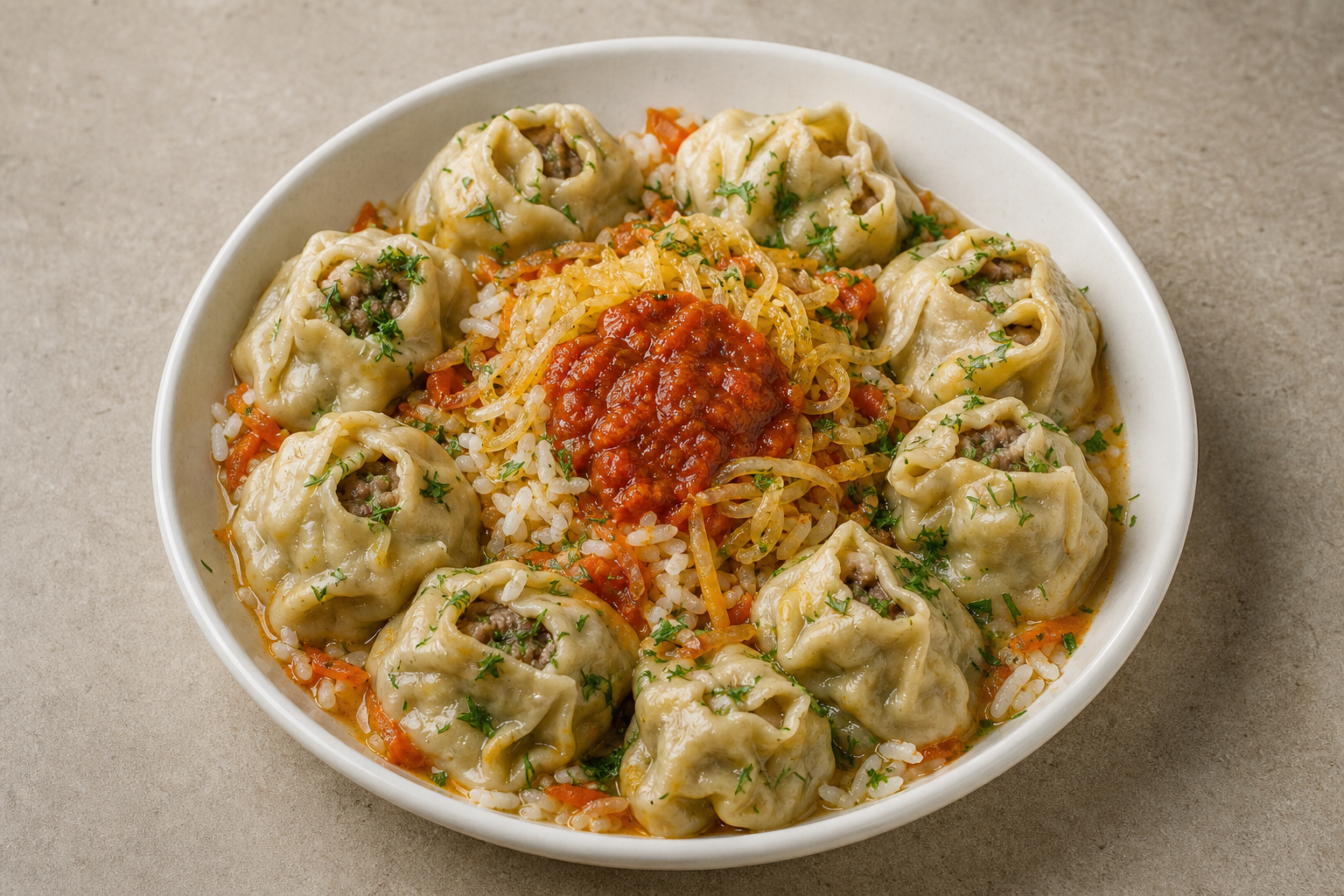 UZ Beef manty dumplings central-asian P04 — Uzbekistan dish